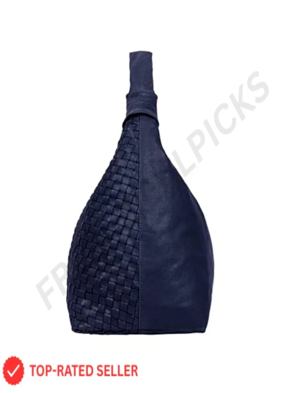 Braided Leather Tote Bag with Zipper Pockets for Women